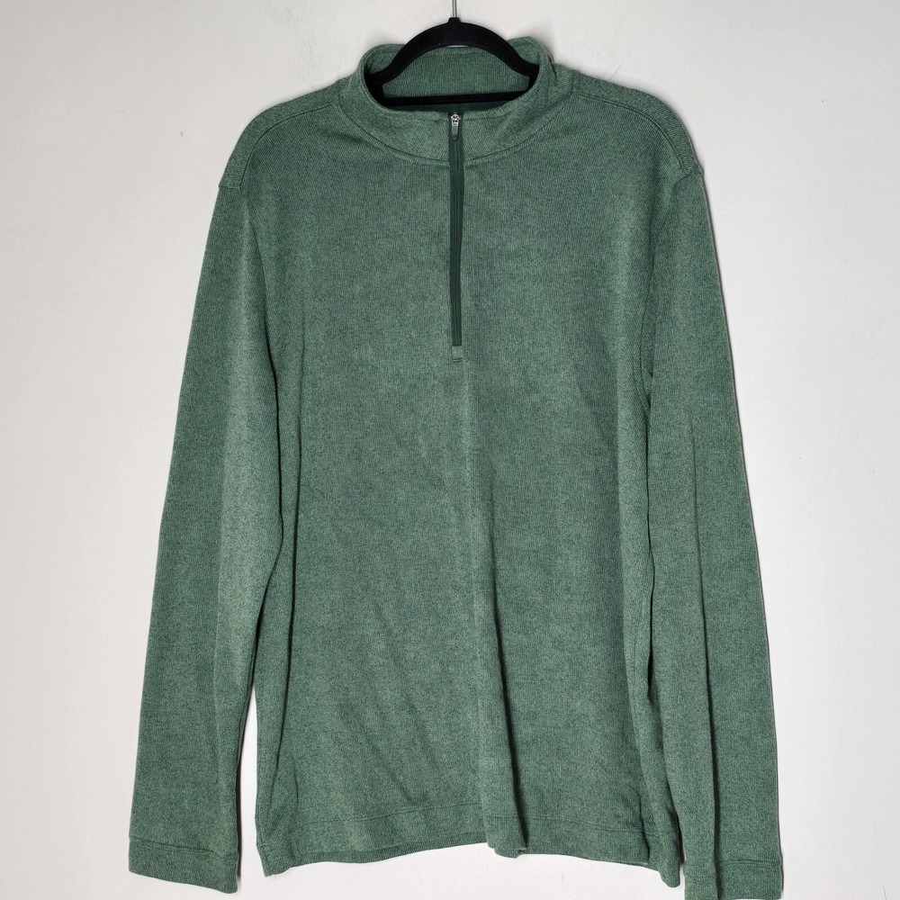 RHONE Men's Half-Zip Sweater Jacket in Sage Green